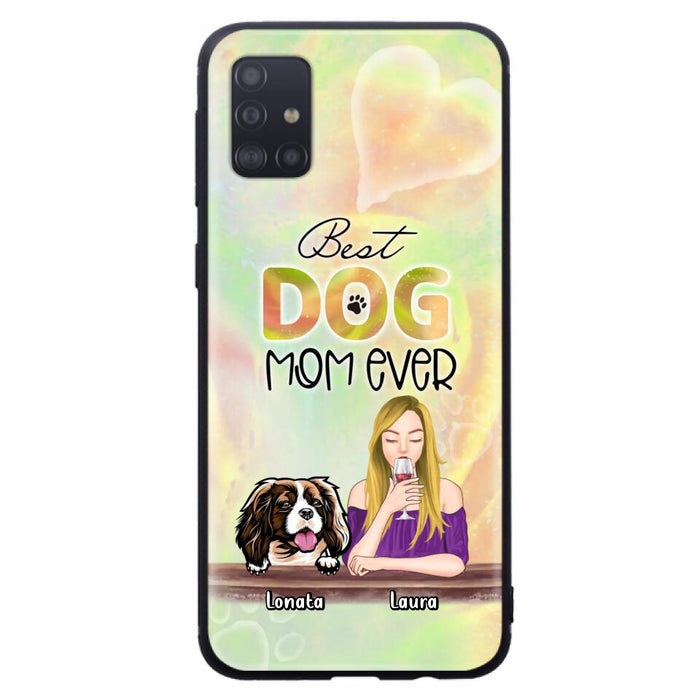 Custom Personalized Pet Mom Phone Case - Gift Idea For Dog/Cat Lovers/Pet Mom - Upto 4 Dogs/Cats - Best Dog Mom Ever - Case For iPhone/Samsung