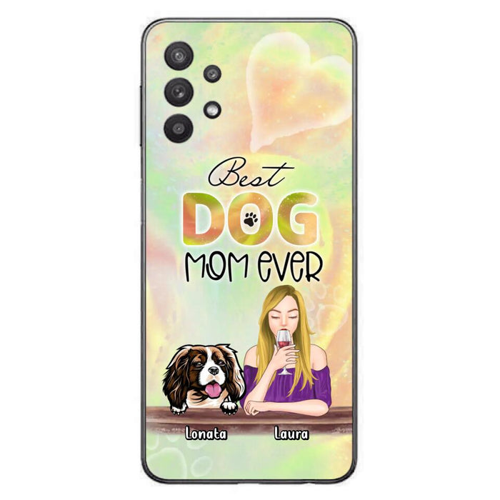 Custom Personalized Pet Mom Phone Case - Gift Idea For Dog/Cat Lovers/Pet Mom - Upto 4 Dogs/Cats - Best Dog Mom Ever - Case For iPhone/Samsung