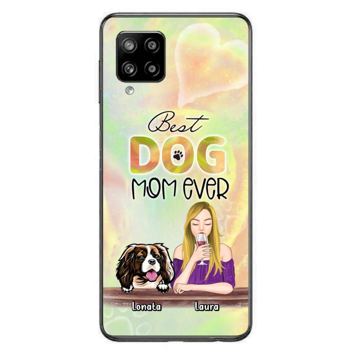 Custom Personalized Pet Mom Phone Case - Gift Idea For Dog/Cat Lovers/Pet Mom - Upto 4 Dogs/Cats - Best Dog Mom Ever - Case For iPhone/Samsung