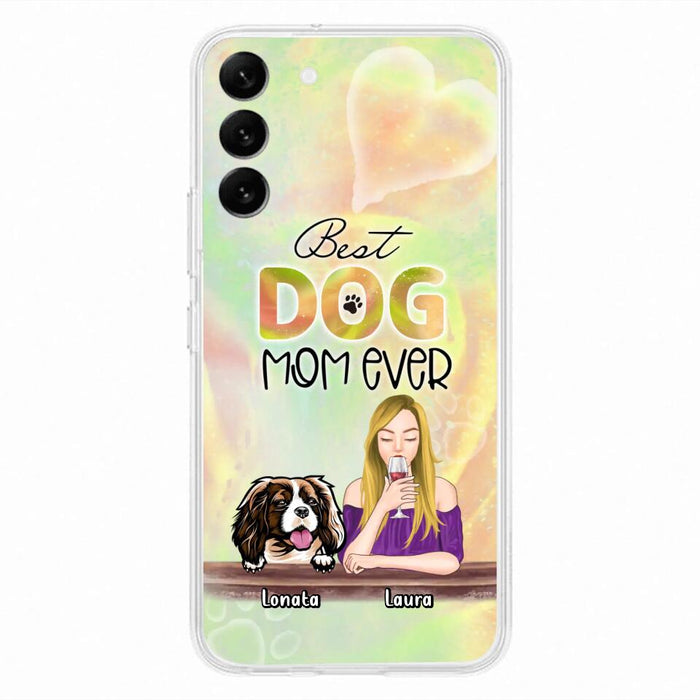 Custom Personalized Pet Mom Phone Case - Gift Idea For Dog/Cat Lovers/Pet Mom - Upto 4 Dogs/Cats - Best Dog Mom Ever - Case For iPhone/Samsung