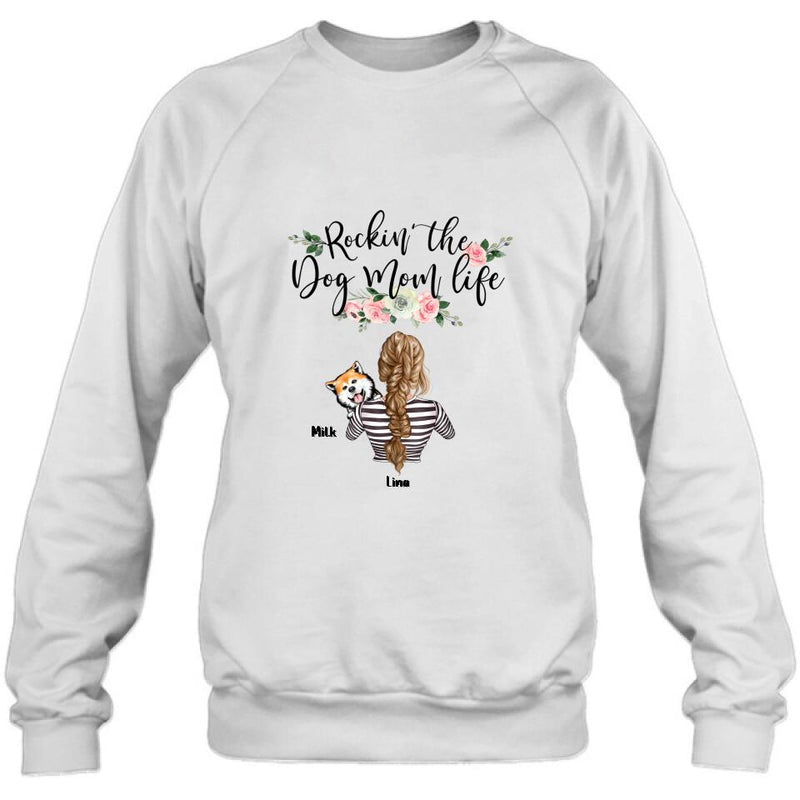 Personalized Dog Mom Shirt - Up to 4 Dogs - Mother's Day Gift idea For Dog Lovers - Rockin' The Dog Mom Life