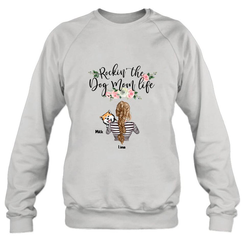Personalized Dog Mom Shirt - Up to 4 Dogs - Mother's Day Gift idea For Dog Lovers - Rockin' The Dog Mom Life