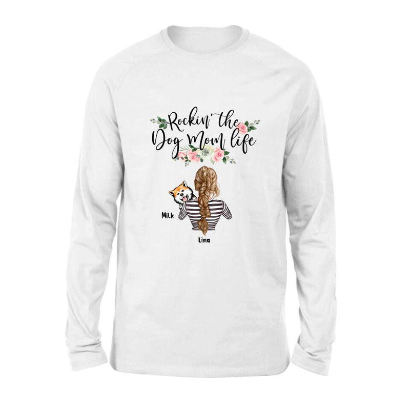 Personalized Dog Mom Shirt - Up to 4 Dogs - Mother's Day Gift idea For Dog Lovers - Rockin' The Dog Mom Life