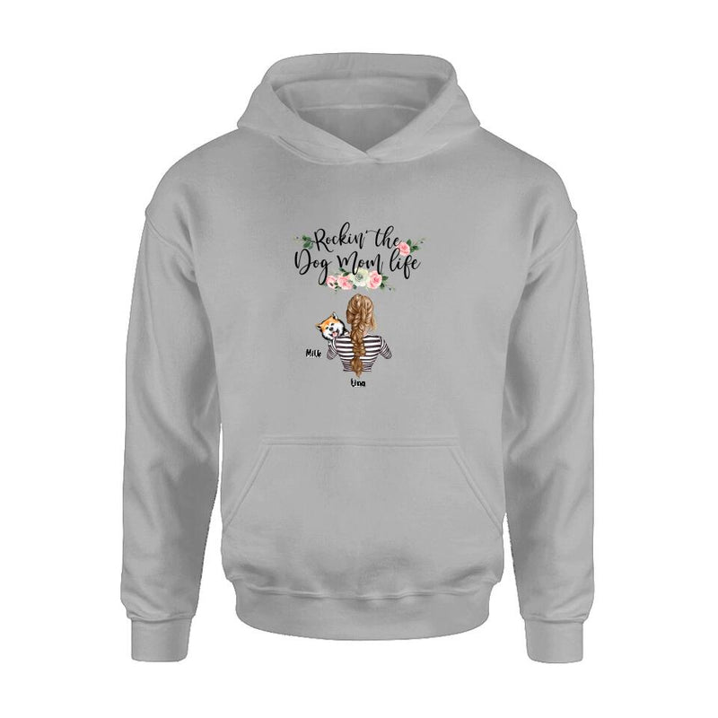 Personalized Dog Mom Shirt - Up to 4 Dogs - Mother's Day Gift idea For Dog Lovers - Rockin' The Dog Mom Life