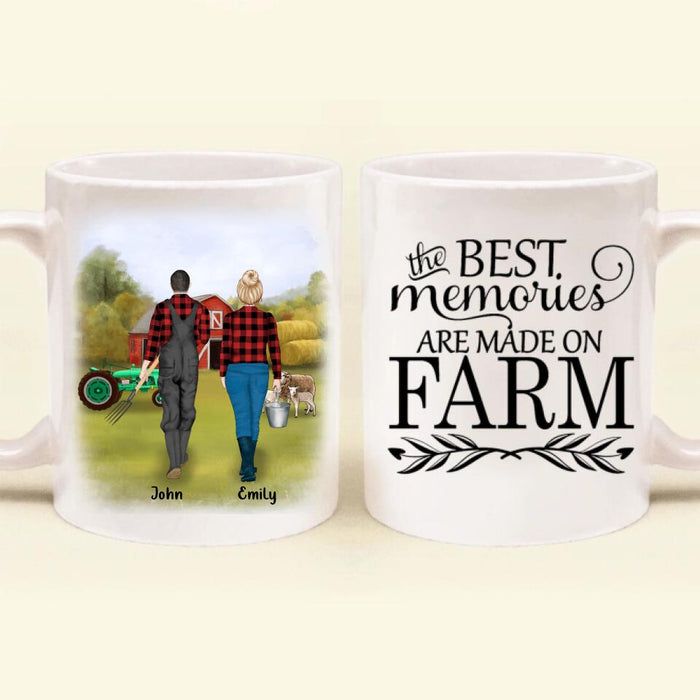 Custom Personalized Farming Coffee Mug - Gift Idea For Father's Day/ Mother's Day - Best Memories Are Made On Farm