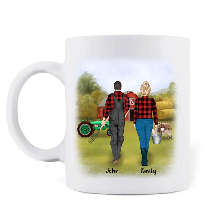 Custom Personalized Farming Coffee Mug - Gift Idea For Father's Day/ Mother's Day - Best Memories Are Made On Farm