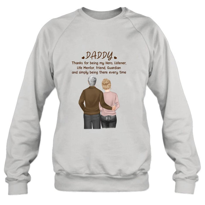 Thank You For Being Our Dad - Family Personalized Custom Unisex T-shirt Designed By Nutritious Direction
