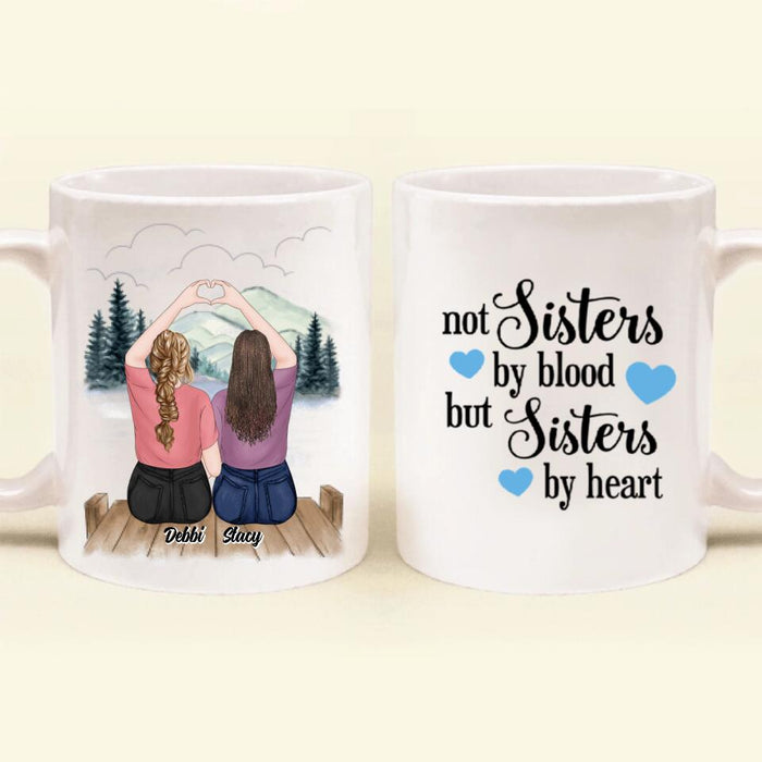 Custom Personalized Friend Coffee Mug - Best Gift For Friends - Sisters By Heart