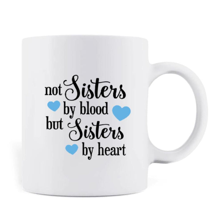 Personalized Best Friend Gifts Coffee Mug - 2 Besties Mug - Sisters By Heart