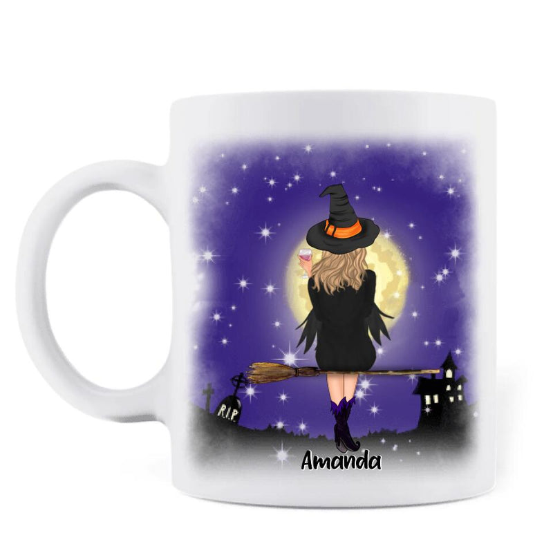 Personalized Witchy Coffee Mug - Up to 3 Pets - Crazy Cat Witch - OCEL9Z