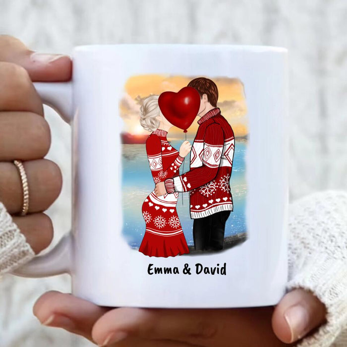 Custom Personalized Kissing Couple Coffee Mug - Best Gift for Couple/Husband and Wife