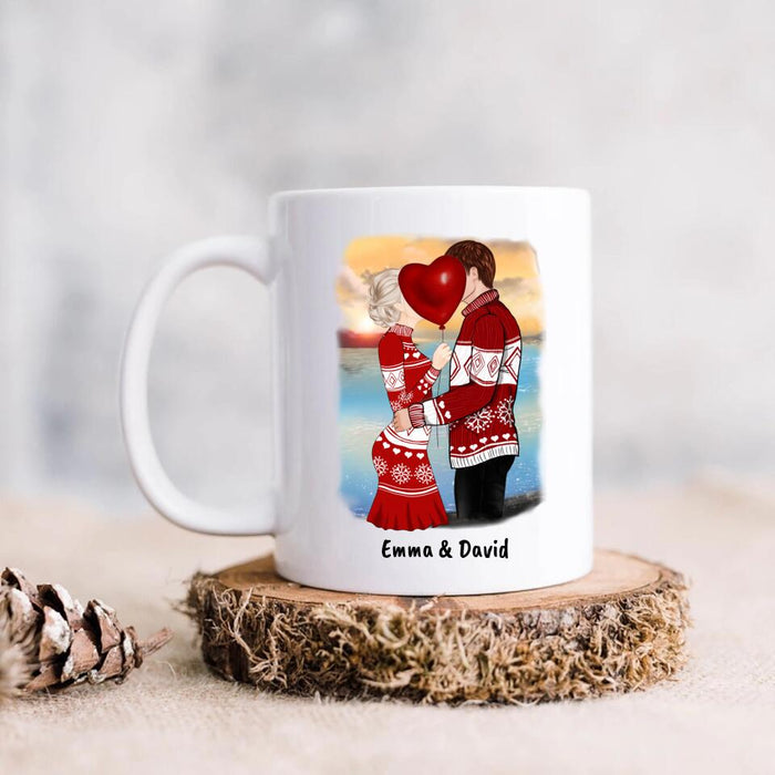 Custom Personalized Kissing Couple Coffee Mug - Best Gift for Couple/Husband and Wife