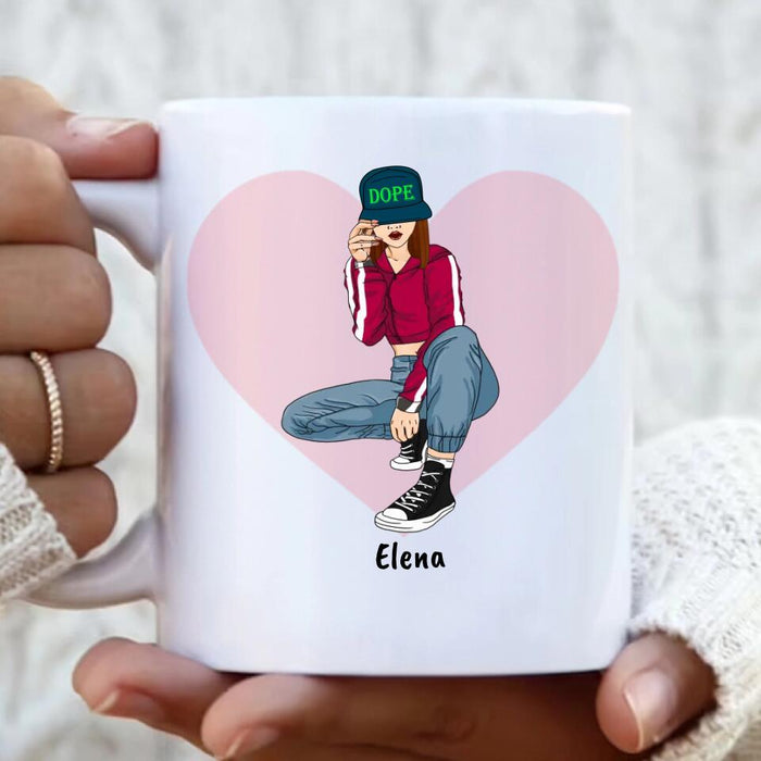 Custom Personalized Hip Hop Girl Coffee Mug - Gift For Hip hop Girl/ Birthday Gift