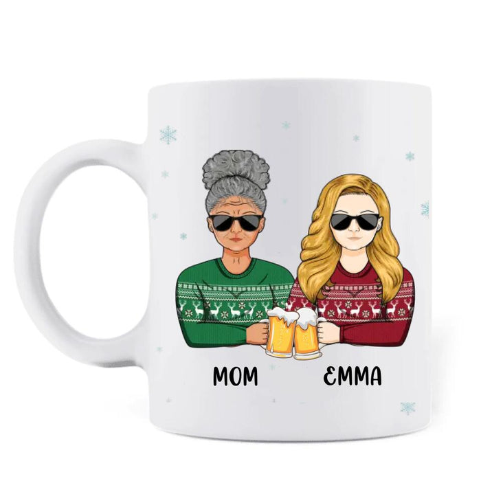 Custom Personalized Mother & Daughter Coffee Mug - Christmas Gift Idea For Mother, Daughter - I Always Thought My Mom Was Crazy And Now I Realize It Was Me