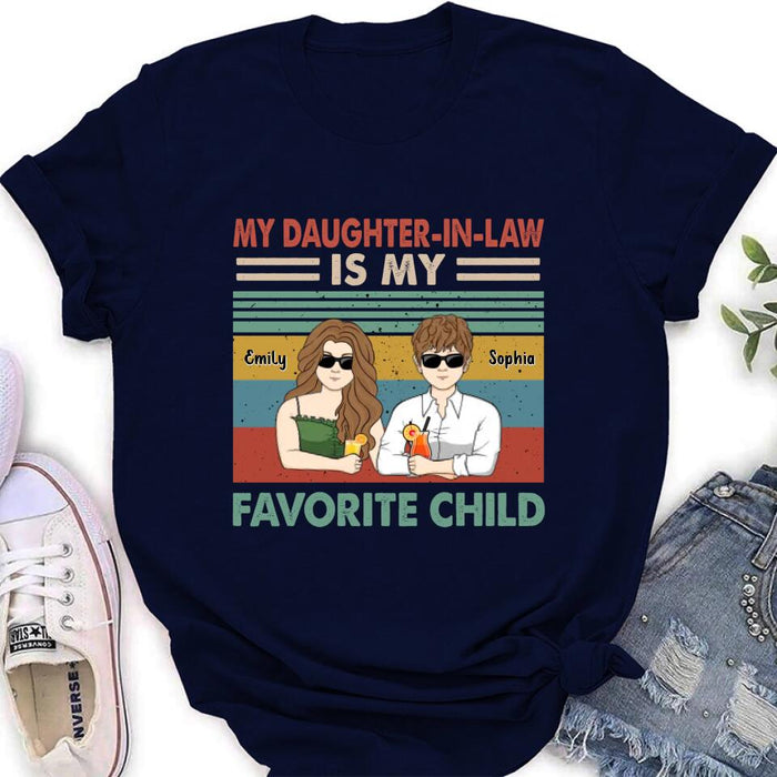 Custom Personalized Mother Shirt - Mother's Day Gift Idea - My Daughter-In-Law Is My Favorite Child