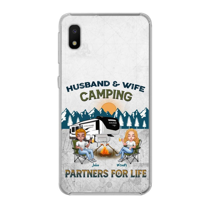 Custom Personalized Camping Friends/ Couple Phone Case For iPhone And Samsung - Upto 7 People - Gift Idea For Friends/ Camping Lover - Husband & Wife Camping Partners For Life