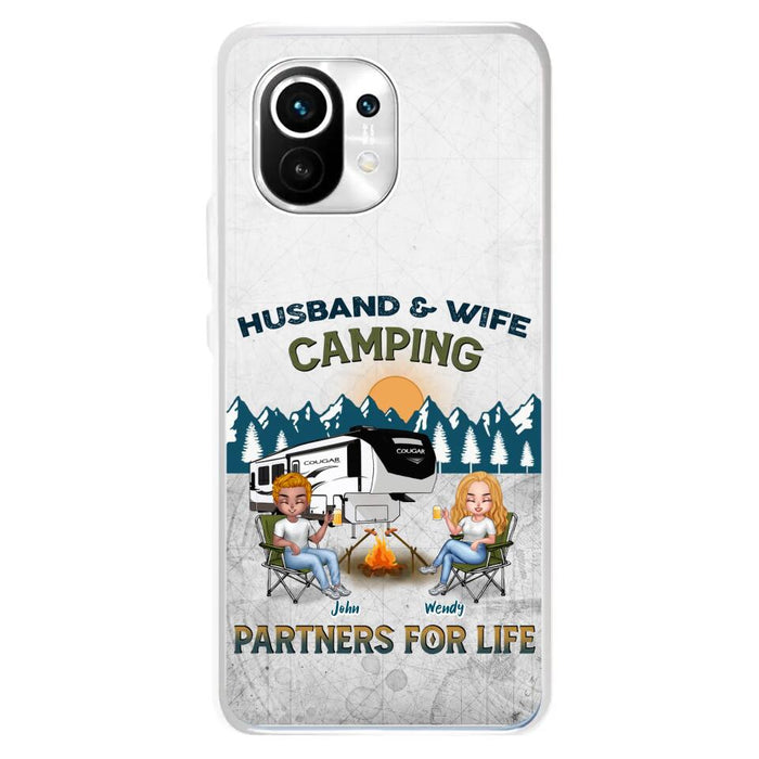 Custom Personalized Camping Friends/ Couple Phone Case For Xiaomi/ Oppo/ Huawei - Upto 7 People - Gift Idea For Friends/ Camping Lover - Husband & Wife Camping Partners For Life