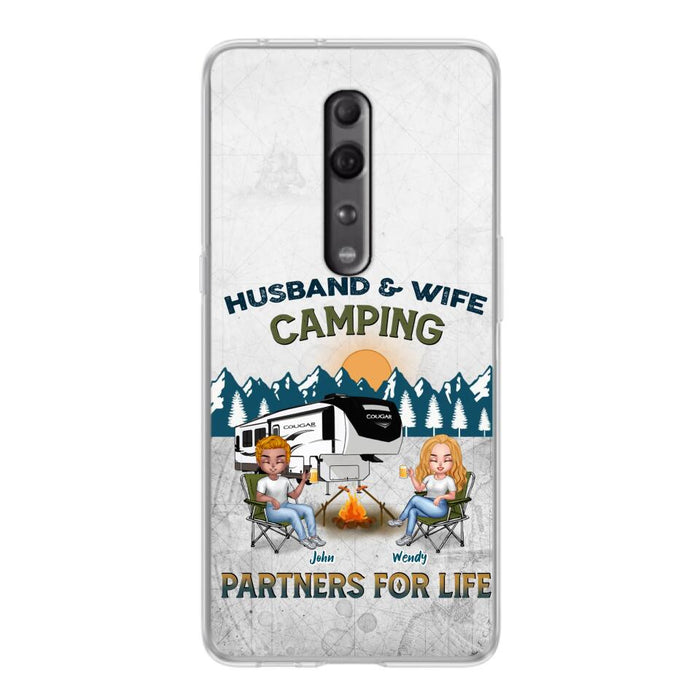 Custom Personalized Camping Friends/ Couple Phone Case For Xiaomi/ Oppo/ Huawei - Upto 7 People - Gift Idea For Friends/ Camping Lover - Husband & Wife Camping Partners For Life