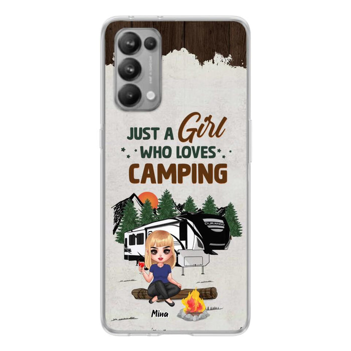 Custom Personalized Camping Girl Phone Case - Gift Idea For Camping Lover/ Mother's Day Gift - Just A Girl Who Loves Camping - Case For Xiaomi/ Oppo/ Huawei