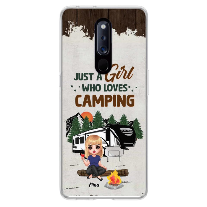 Custom Personalized Camping Girl Phone Case - Gift Idea For Camping Lover/ Mother's Day Gift - Just A Girl Who Loves Camping - Case For Xiaomi/ Oppo/ Huawei