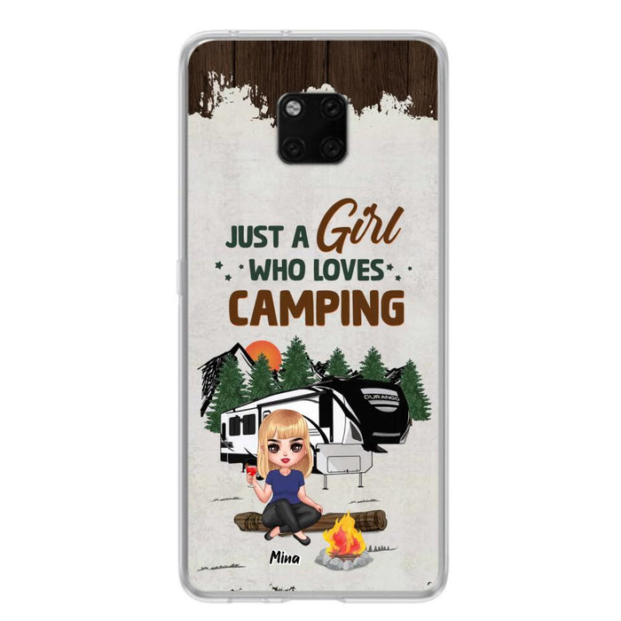 Custom Personalized Camping Girl Phone Case - Gift Idea For Camping Lover/ Mother's Day Gift - Just A Girl Who Loves Camping - Case For Xiaomi/ Oppo/ Huawei