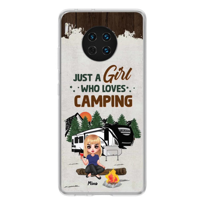 Custom Personalized Camping Girl Phone Case - Gift Idea For Camping Lover/ Mother's Day Gift - Just A Girl Who Loves Camping - Case For Xiaomi/ Oppo/ Huawei