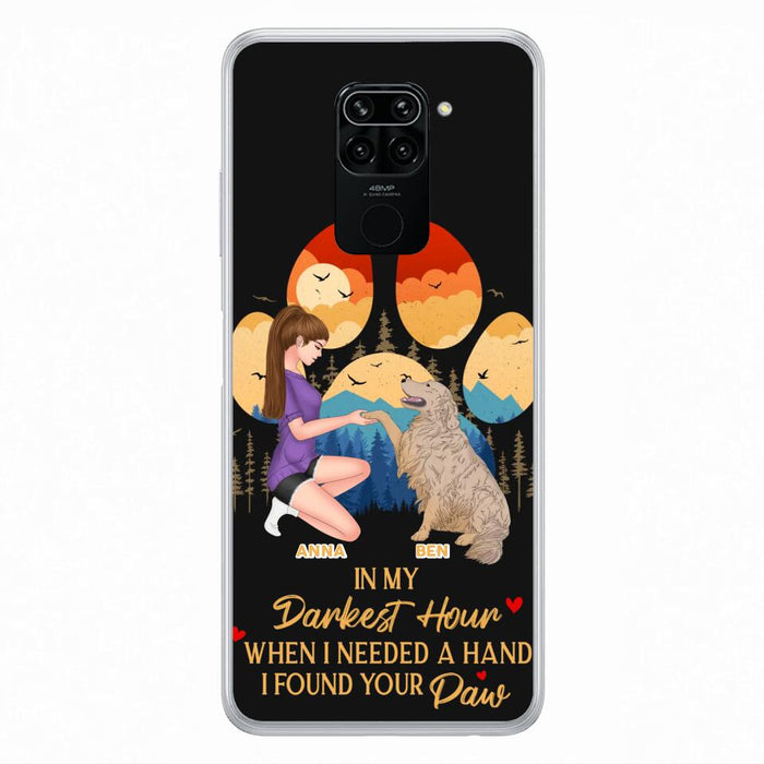 Custom Personalized Dog Mom Phone Case - Gift For Dog Mom/ Dog Lover/ Mother's Day Gift - In My Darkest Hour When I Needed A Hand I Found Your Paw - Case For Xiaomi/ Oppo/ Huawei