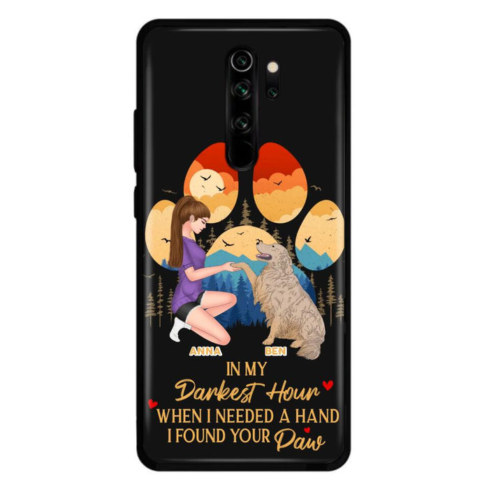 Custom Personalized Dog Mom Phone Case - Gift For Dog Mom/ Dog Lover/ Mother's Day Gift - In My Darkest Hour When I Needed A Hand I Found Your Paw - Case For Xiaomi/ Oppo/ Huawei