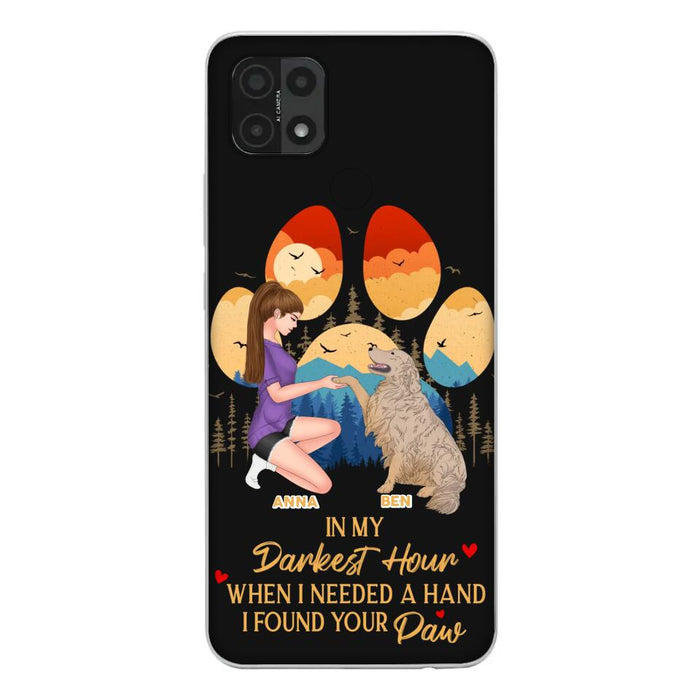 Custom Personalized Dog Mom Phone Case - Gift For Dog Mom/ Dog Lover/ Mother's Day Gift - In My Darkest Hour When I Needed A Hand I Found Your Paw - Case For Xiaomi/ Oppo/ Huawei