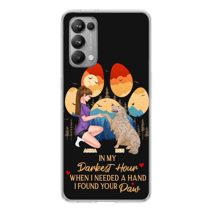 Custom Personalized Dog Mom Phone Case - Gift For Dog Mom/ Dog Lover/ Mother's Day Gift - In My Darkest Hour When I Needed A Hand I Found Your Paw - Case For Xiaomi/ Oppo/ Huawei