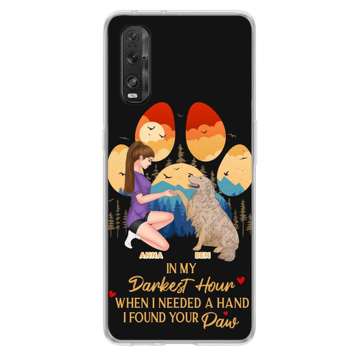 Custom Personalized Dog Mom Phone Case - Gift For Dog Mom/ Dog Lover/ Mother's Day Gift - In My Darkest Hour When I Needed A Hand I Found Your Paw - Case For Xiaomi/ Oppo/ Huawei