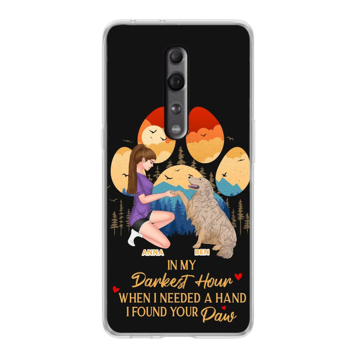 Custom Personalized Dog Mom Phone Case - Gift For Dog Mom/ Dog Lover/ Mother's Day Gift - In My Darkest Hour When I Needed A Hand I Found Your Paw - Case For Xiaomi/ Oppo/ Huawei