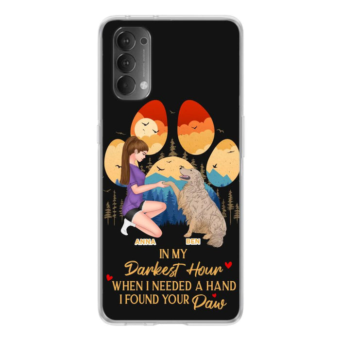 Custom Personalized Dog Mom Phone Case - Gift For Dog Mom/ Dog Lover/ Mother's Day Gift - In My Darkest Hour When I Needed A Hand I Found Your Paw - Case For Xiaomi/ Oppo/ Huawei