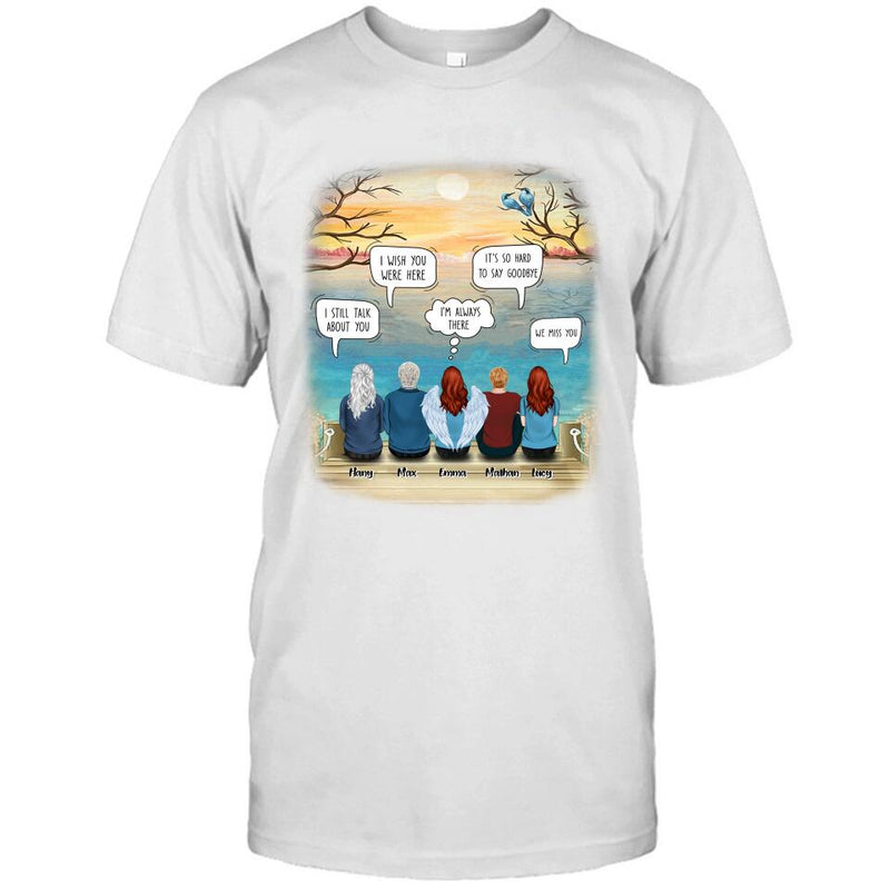 Personalized Memorial T-Shirt/Hoodie - Up to 5 People - Sympathy Gift For Loss Of Family Member