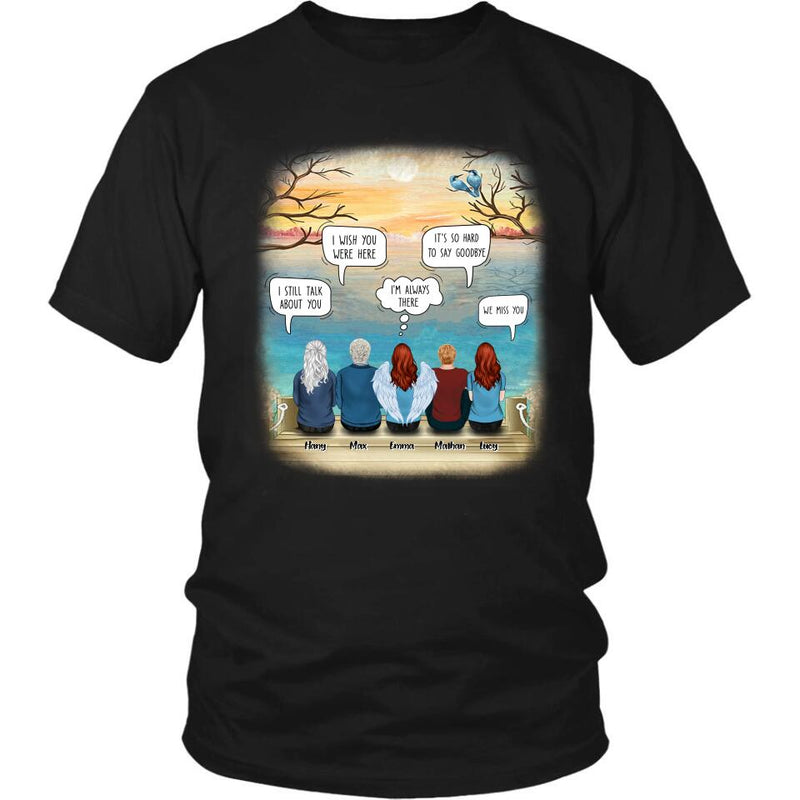 Personalized Memorial T-Shirt/Hoodie - Up to 5 People - Sympathy Gift For Loss Of Family Member