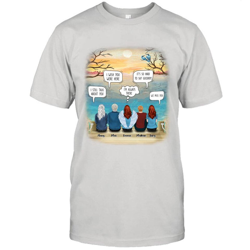 Personalized Memorial T-Shirt/Hoodie - Up to 5 People - Sympathy Gift For Loss Of Family Member