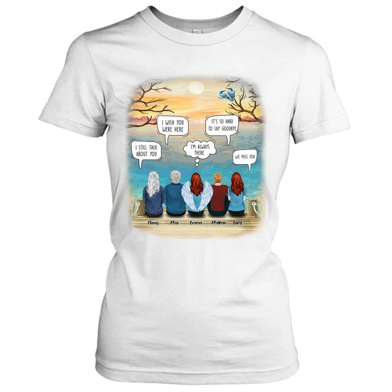 Personalized Memorial T-Shirt/Hoodie - Up to 5 People - Sympathy Gift For Loss Of Family Member