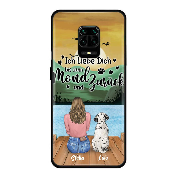 Custom Personalized Dog Mom Phone Case - Gifts For Dog Lover/ Mother's Day With Upto 5 Dogs - Ich Liebe Dich Bis Zum Mond Und Zurück - Case For Xiaomi/ Oppo/ Huawei