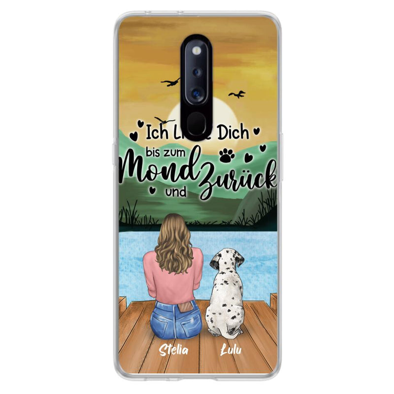 Personalized Dog Mom Phone Case - Mother's Day Gift For Dog Lover With Up to 5 Dogs - Ich Liebe Dich Bis Zum Mond Und Zurück - Case For Xiaomi/Oppo/Huawei