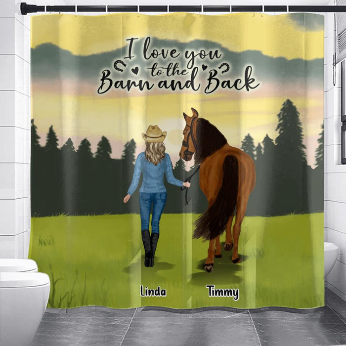 Personalized Horse Girl Shower Curtain - Up to 6 Horses - Gift Idea For Horse Lover - Just A Girl Who Loves Horses