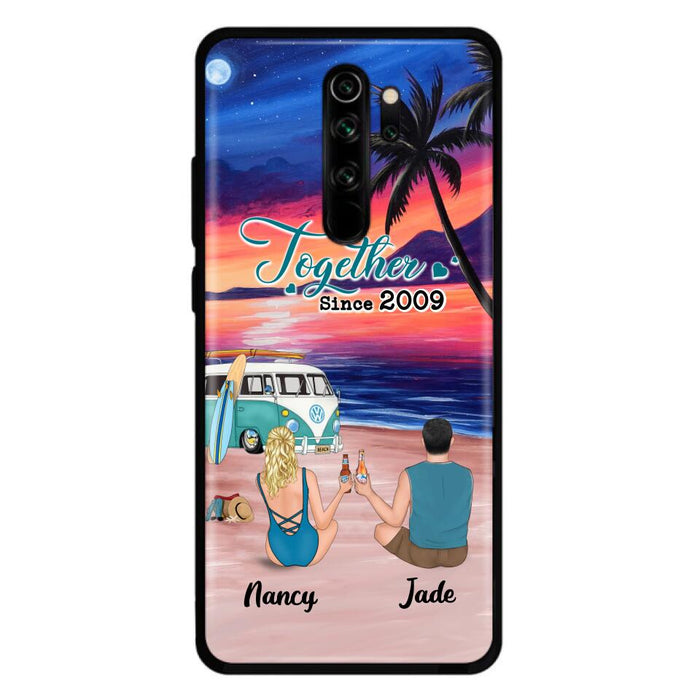 Personalized Beach Camping Phone Case - Gifts For Camping/Dog/Cat Lover With Up to 3 Kids And 3 Pets - This Is Our Happy Place - Case For Xiaomi, Huawei And Oppo