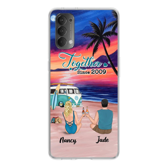 Personalized Beach Camping Phone Case - Gifts For Camping/Dog/Cat Lover With Up to 3 Kids And 3 Pets - This Is Our Happy Place - Case For Xiaomi, Huawei And Oppo