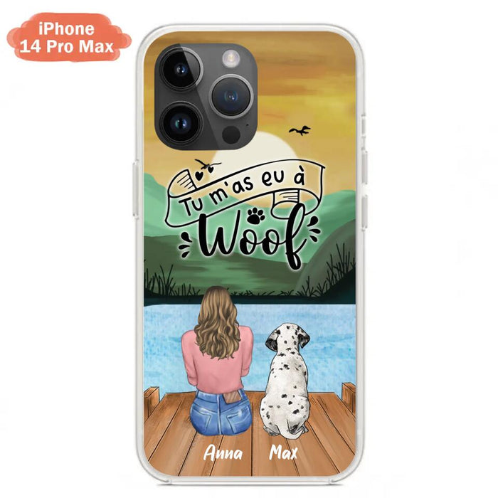 Custom Personalized Dog Mom Phone Case - Gifts For Dog Lover/ Mother's Day With Upto 5 Dogs - Tu m'á eu à Woof