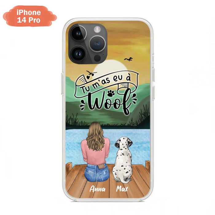 Custom Personalized Dog Mom Phone Case - Gifts For Dog Lover/ Mother's Day With Upto 5 Dogs - Tu m'á eu à Woof