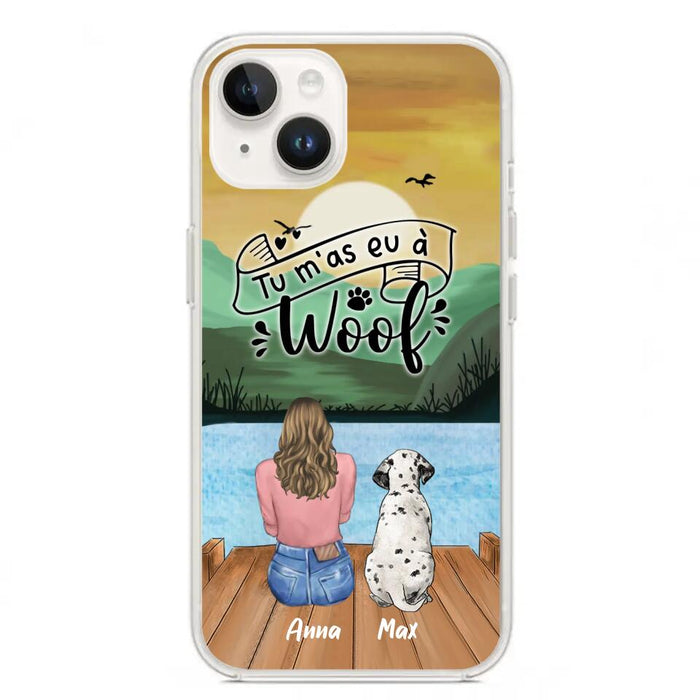 Custom Personalized Dog Mom Phone Case - Gifts For Dog Lover/ Mother's Day With Upto 5 Dogs - Tu m'á eu à Woof