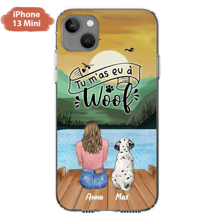 Custom Personalized Dog Mom Phone Case - Gifts For Dog Lover/ Mother's Day With Upto 5 Dogs - Tu m'á eu à Woof