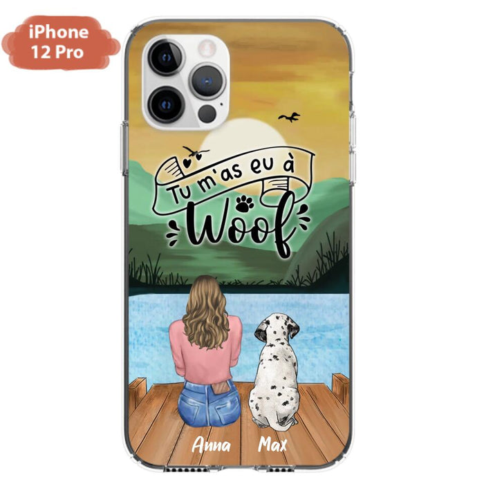 Custom Personalized Dog Mom Phone Case - Gifts For Dog Lover/ Mother's Day With Upto 5 Dogs - Tu m'á eu à Woof