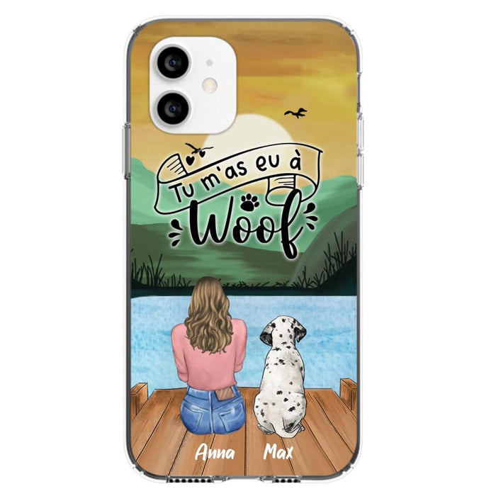 Custom Personalized Dog Mom Phone Case - Gifts For Dog Lover/ Mother's Day With Upto 5 Dogs - Tu m'á eu à Woof