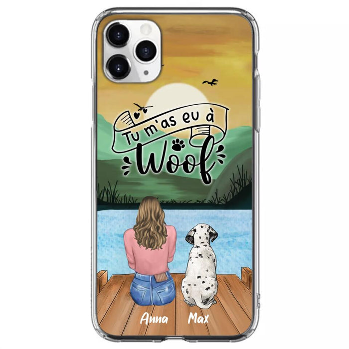 Custom Personalized Dog Mom Phone Case - Gifts For Dog Lover/ Mother's Day With Upto 5 Dogs - Tu m'á eu à Woof