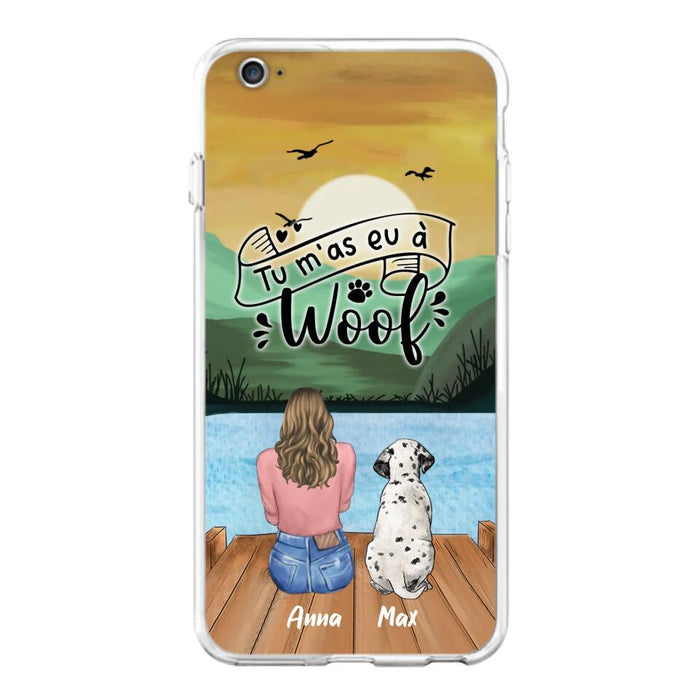 Custom Personalized Dog Mom Phone Case - Gifts For Dog Lover/ Mother's Day With Upto 5 Dogs - Tu m'á eu à Woof